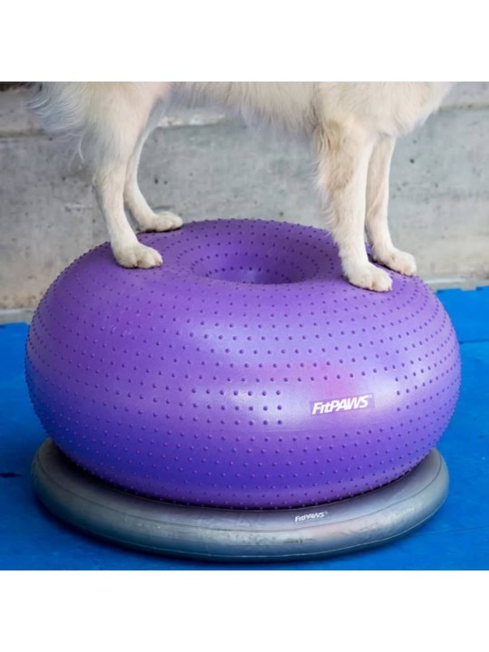 Fitpaws balanční míč pro domácí mazlíčky trax donut 55 cm fialový