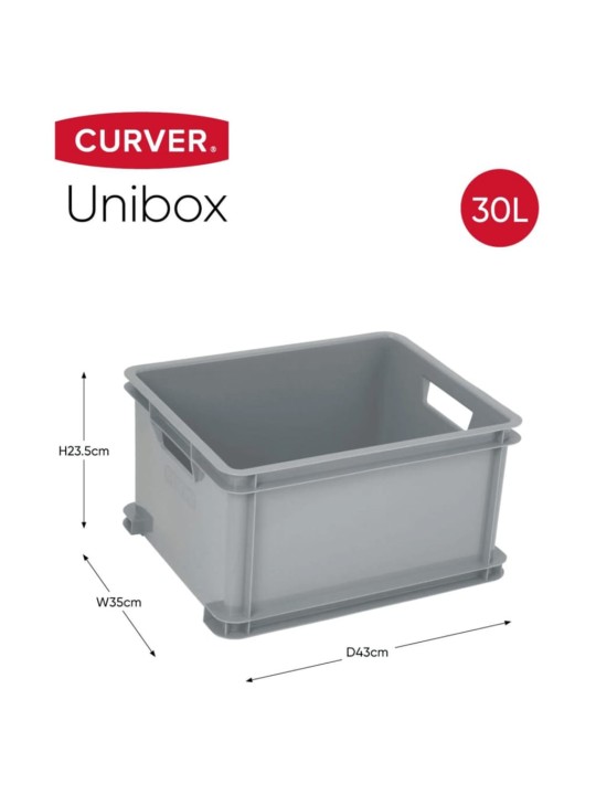 Curver úložný box unibox l 30 l šedý