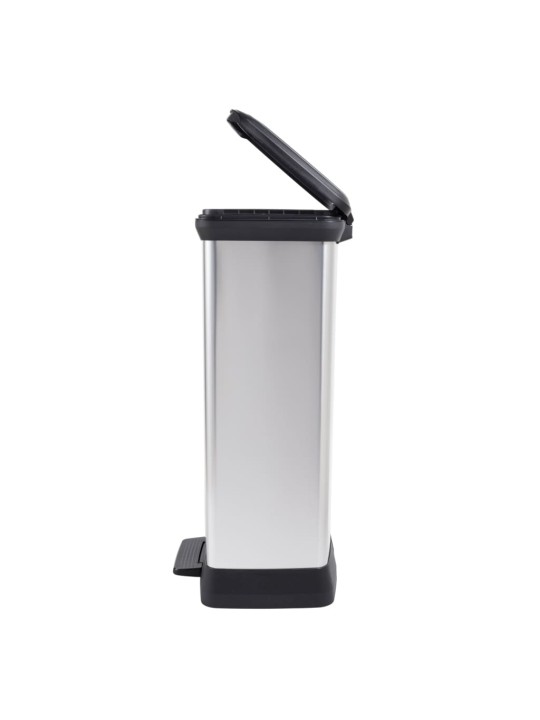 Curver pedálový odpadkový koš deco 50 l stříbrný