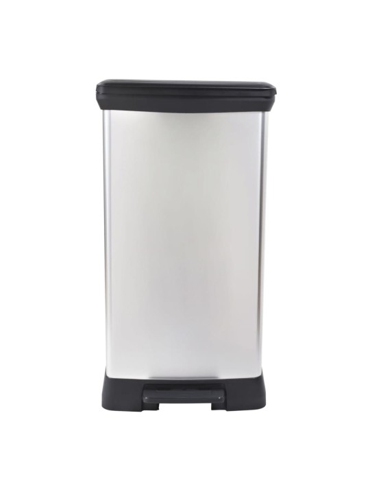 Curver pedálový odpadkový koš deco 50 l stříbrný