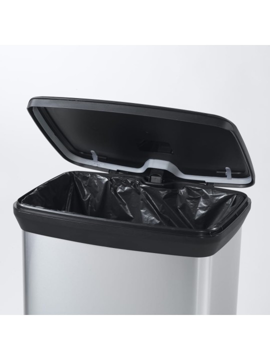 Curver pedálový odpadkový koš deco 50 l stříbrný
