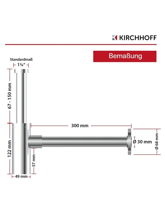Schütte designový umyvadlový sifon chrom