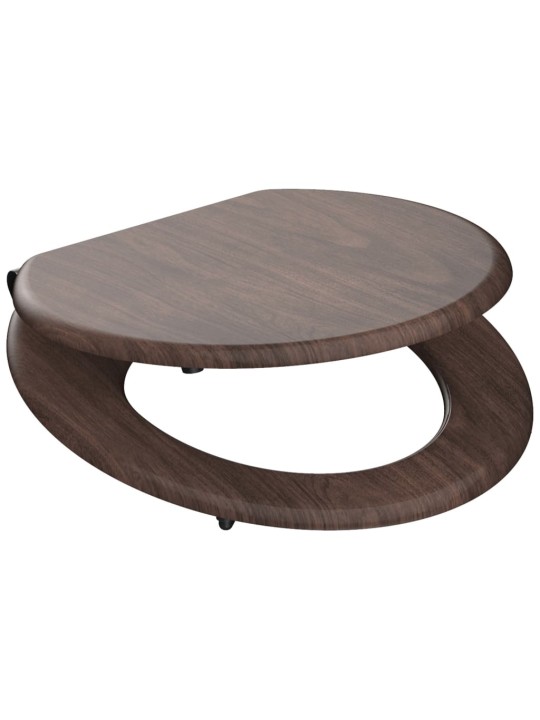SCHÜTTE WC sedátko s mechanismem soft-close DARK WOOD MDF