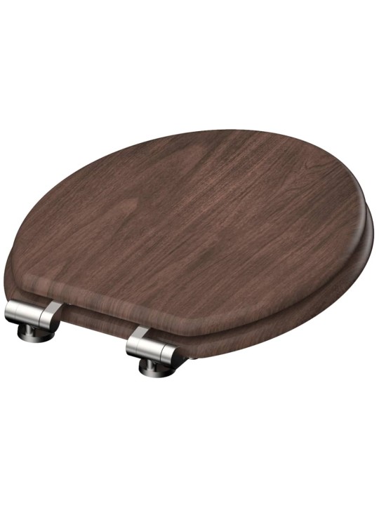 SCHÜTTE WC sedátko s mechanismem soft-close DARK WOOD MDF
