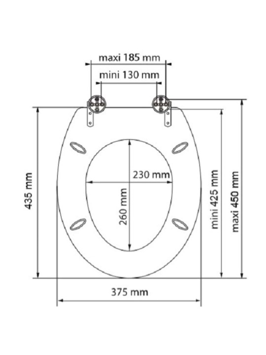SCHÜTTE WC sedátko s mechanismem soft-close DARK WOOD MDF