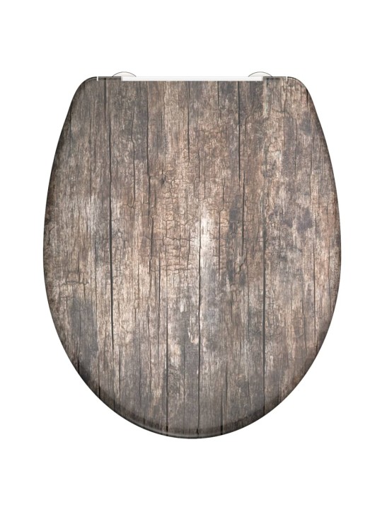 SCHÜTTE WC prkénko se soft-close mechanismem OLD WOOD s potiskem