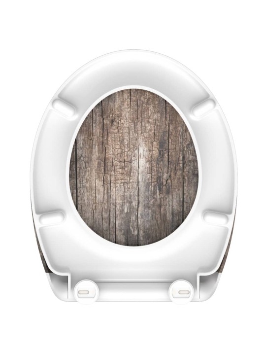 SCHÜTTE WC prkénko se soft-close mechanismem OLD WOOD s potiskem