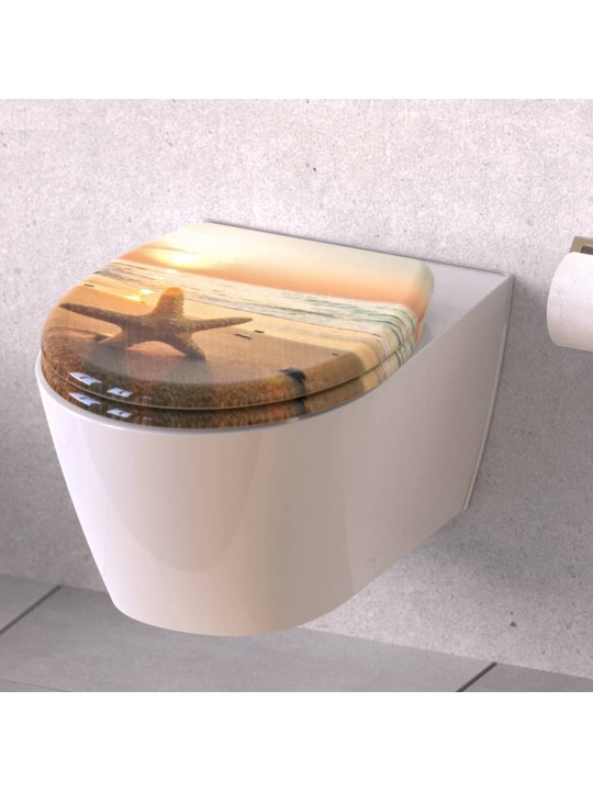 Schütte wc prkénko se soft-close mechanismem sea star s potiskem