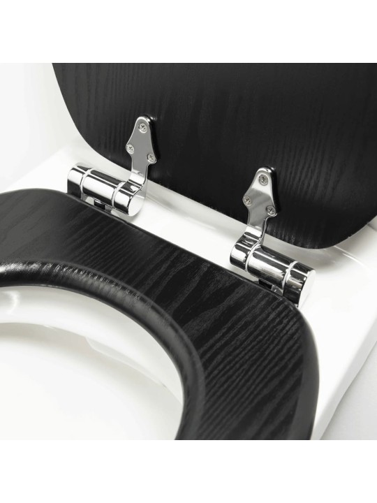 Tiger WC prkénko s pomalým sklápěním Blackwash MDF černé 252030746