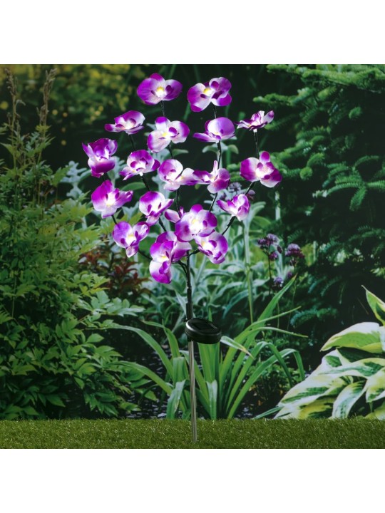 HI Solární LED světlo v designu orchidejí 75 cm