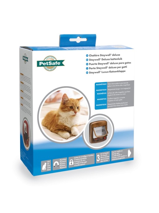 Petsafe magnetická 4cestná dvířka pro kočky deluxe 420 hnědá 5006
