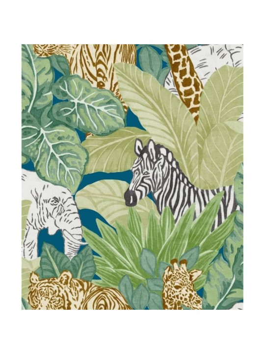 Noordwand tapeta good vibes jungle animals zelená a černá