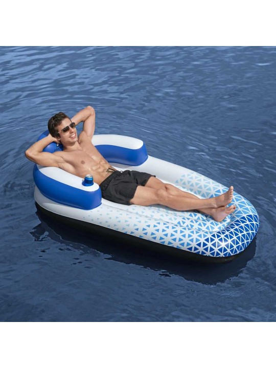 Bestway nafukovací lehátko hydro-force 183 x 97 cm modré