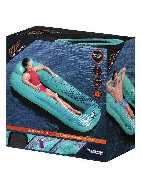 Bestway nafukovací lehátko hydro force sol venture 188 x 109 cm modré