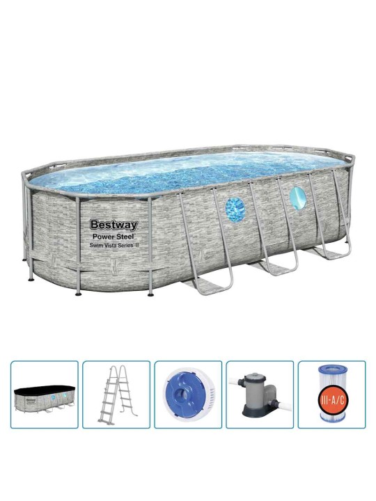 Bestway bazénová sada power steel swim vista series 549 x 274 x 122 cm