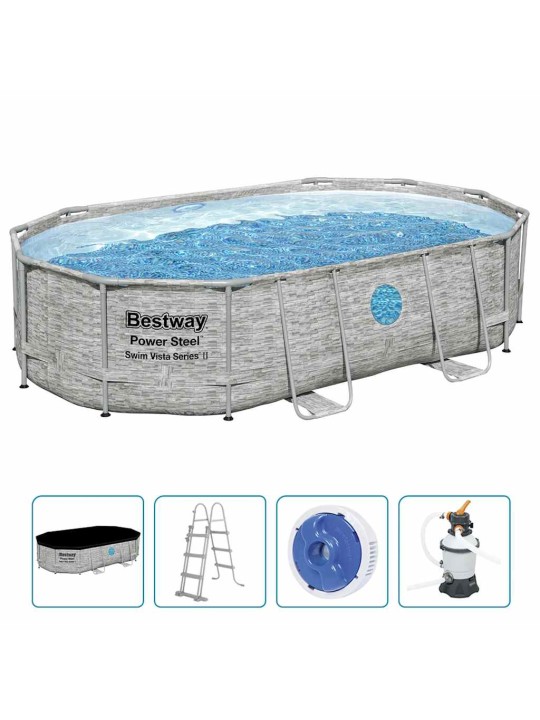 Bestway power steel bazénový set 488 x 305 x 107 cm
