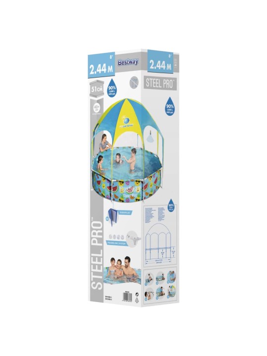 Bestway Nadzemní bazén pro děti Steel Pro UV Careful 244 x 51 cm