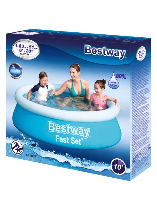 Bestway Fast Set Nafukovací bazén kruhový 183 x 51 cm modrý