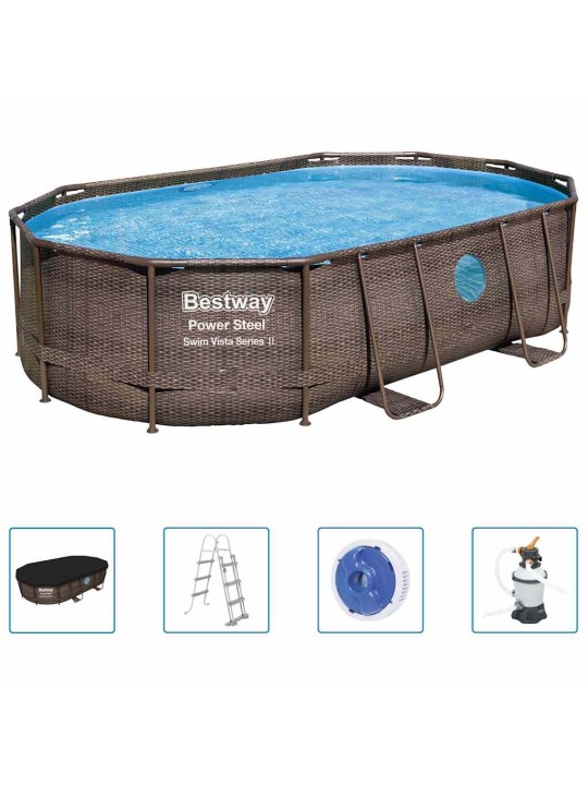 Bestway power steel bazénový set 488 x 305 x 107 cm
