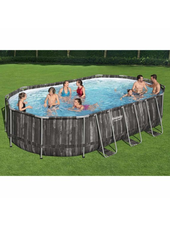 Bestway power steel bazénový set oválný 488 x 305 x 107 cm