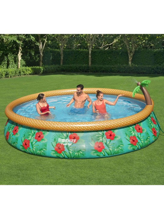 Bestway Fast Set Nafukovací bazénový set Paradise Palms 457 x 84 cm