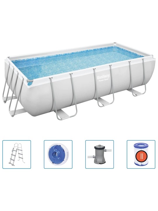 Bestway power steel bazénový set obdélníkový 404 x 201 x 100 cm