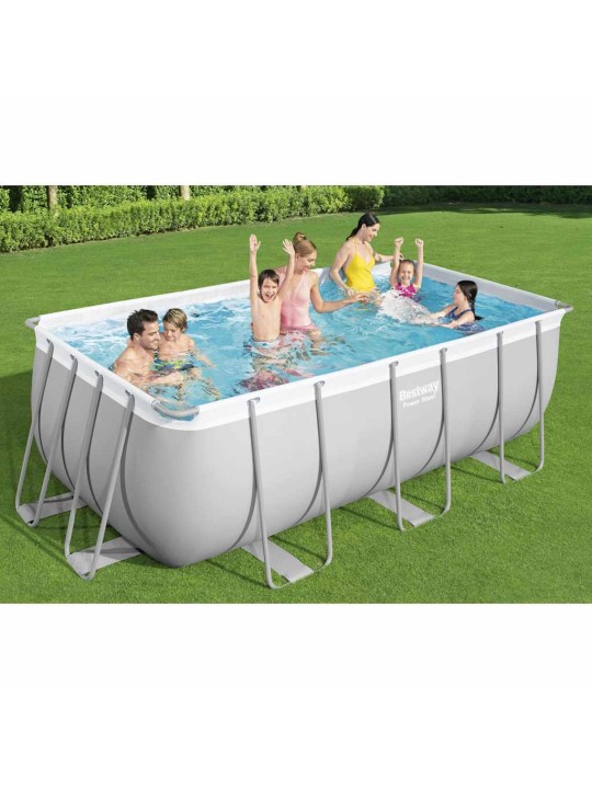 Bestway bazénový set power steel obdélníkový 412 x 201 x 122 cm