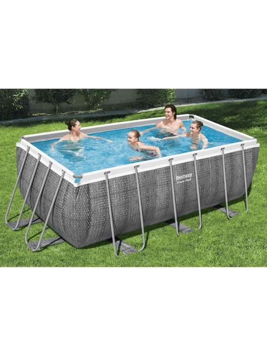 Bestway bazénový set power steel obdélníkový 412 x 201 x 122 cm