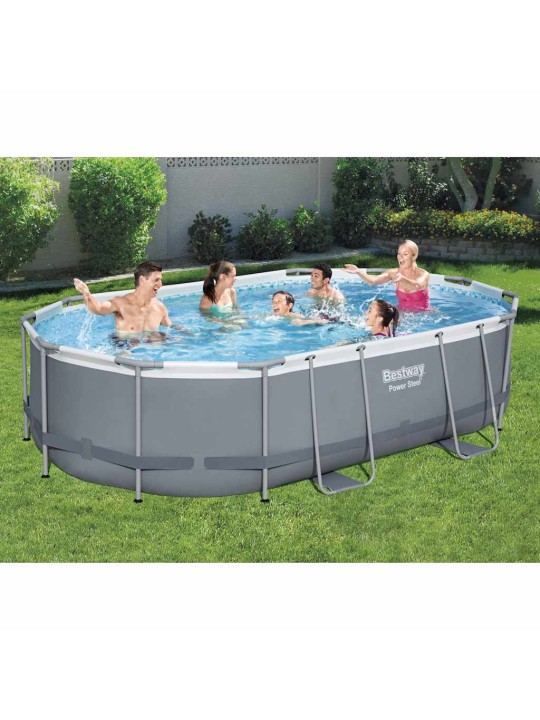 Bestway power steel bazénový set oválný 488 x 305 x 107 cm