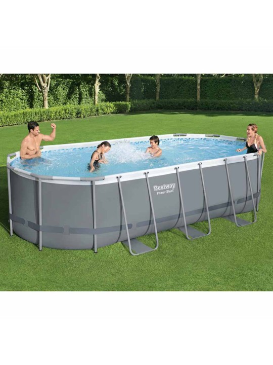 Bestway power steel nadzemní bazén oválný 549 x 274 x 122 cm