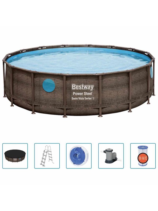 Bestway power steel bazénový set 488 x 122 cm