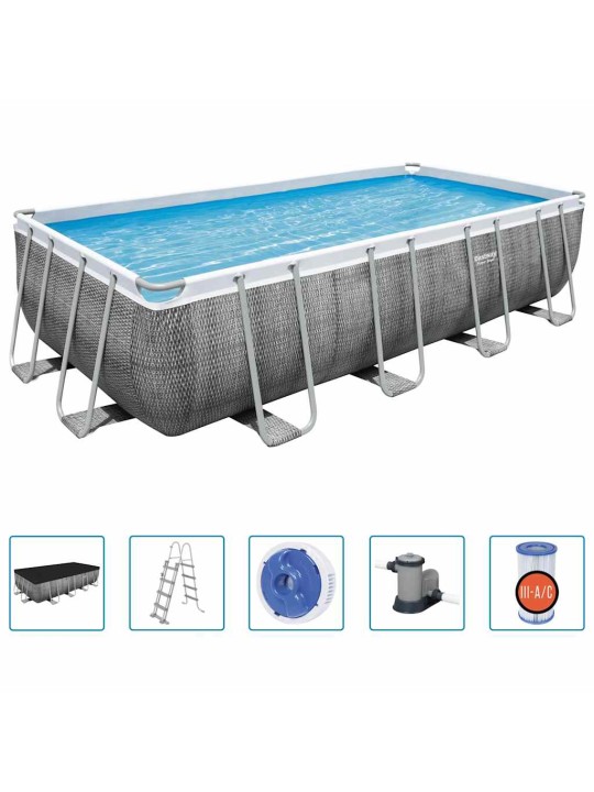 Bestway power steel bazénový set obdélníkový 549 x 274 x 122 cm