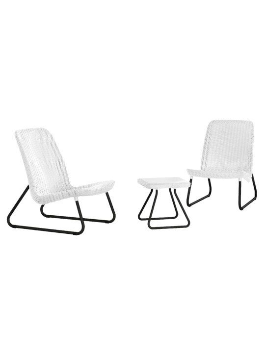 Keter set nábytku na terasu 3 kusy rio bílý 218155