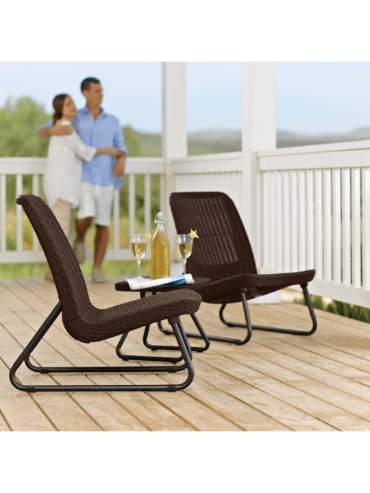 Keter Set nábytku na terasu 3 kusy Rio cappuccino 218157