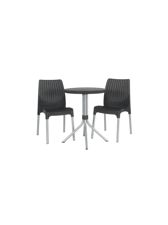 Keter Bistro set Chelsea grafitový 223562