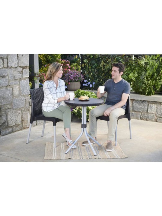 Keter Bistro set Chelsea grafitový 223562