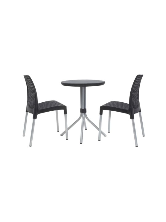 Keter Bistro set Chelsea grafitový 223562
