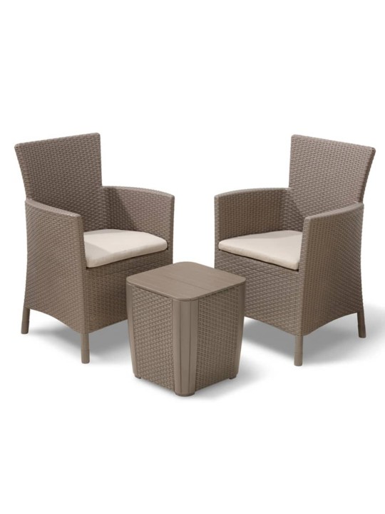 Keter Zahradní jídelní set 3 kusy Iowa cappuccino 224383