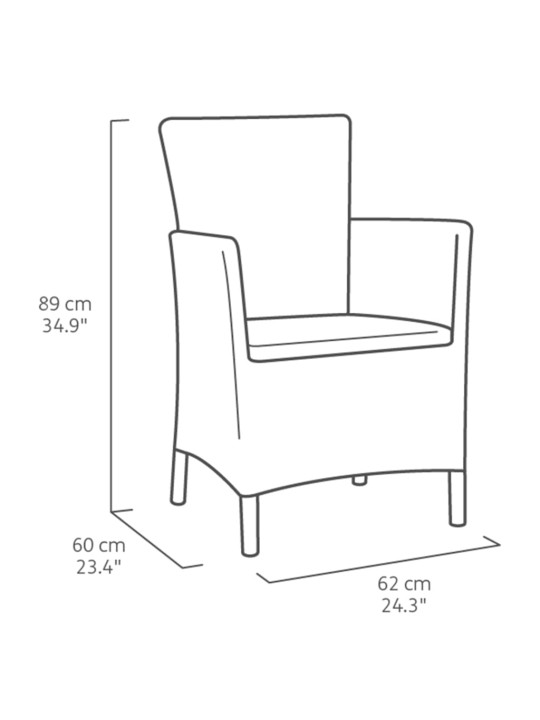 Keter Zahradní jídelní set 3 kusy Iowa cappuccino 224383