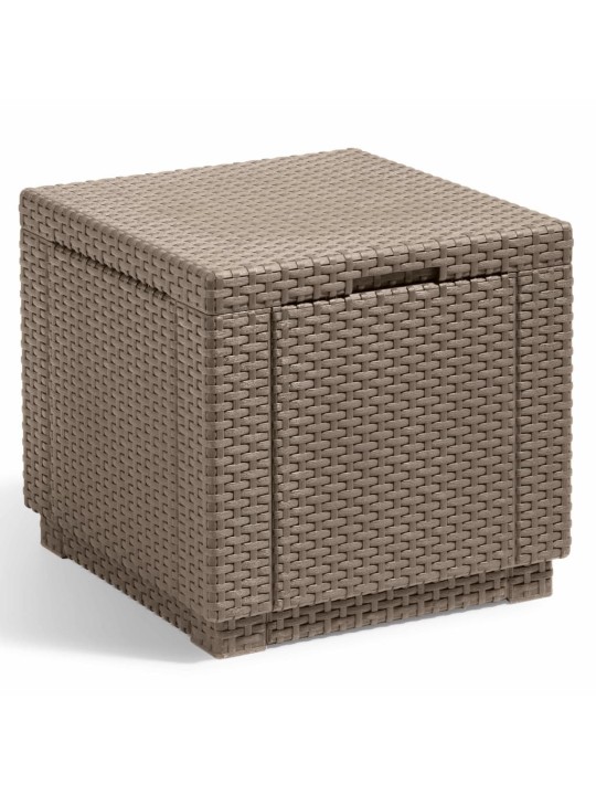 Keter cube úložný puf cappuccino 228749
