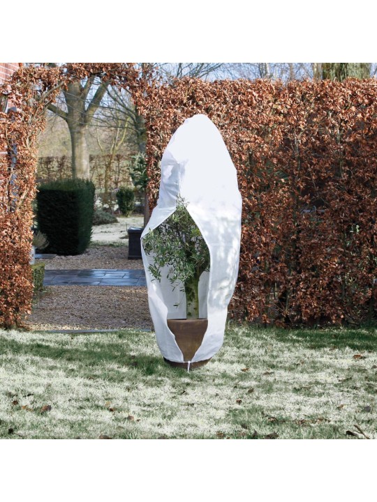 Nature Zimní fleecový kryt se zipem 70 g/m² bílý 2,5 x 2 x 2 m