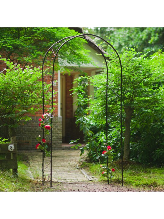 Nature Zahradní oblouk kov 100 x 37 x 230 cm černý