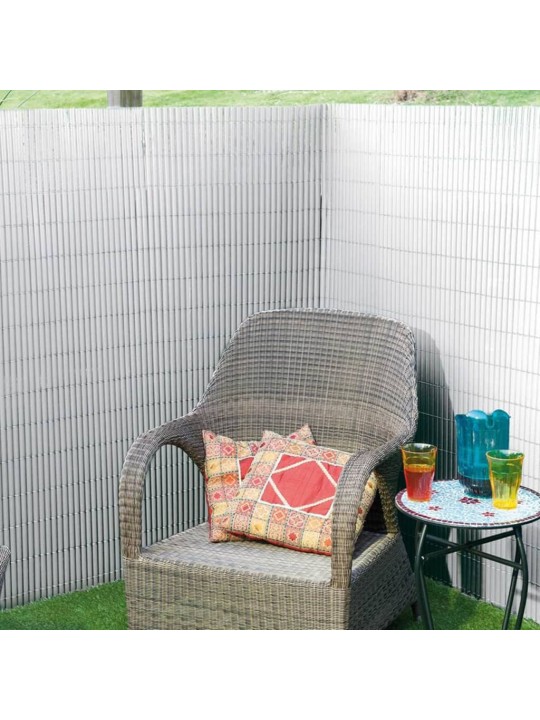 Nature Oboustranná zahradní clona PVC 1 x 3 m bílá