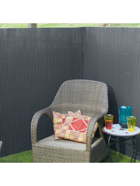Nature Oboustranná zahradní clona PVC 1 x 3 m antracitová