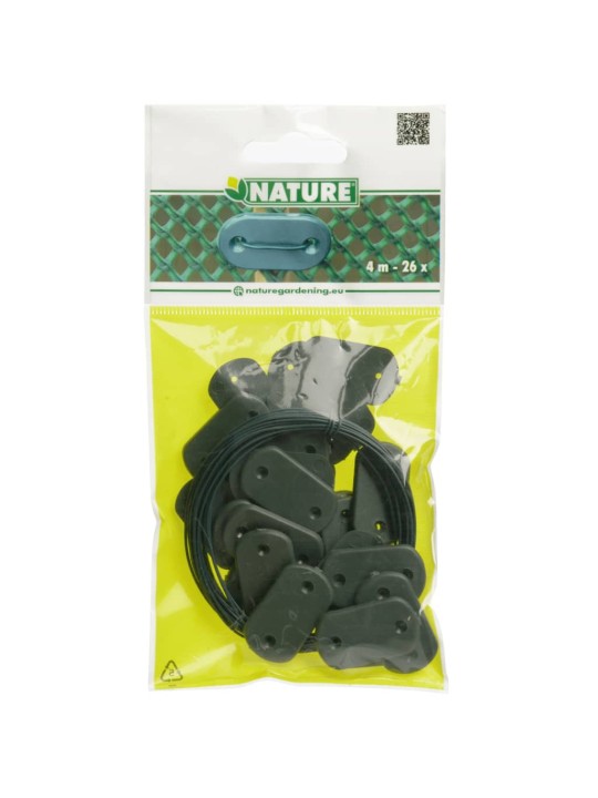 Nature 27dílná sada k upevnění plotu zelená