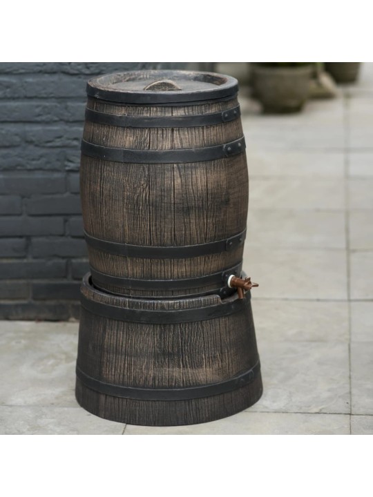 Nature Sud na dešťovou vodu dřevěný vzhled 120 l 50,5 x 66 cm hnědý