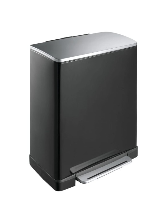 Eko pedálový odpadkový koš e-cube 50 l matně černý