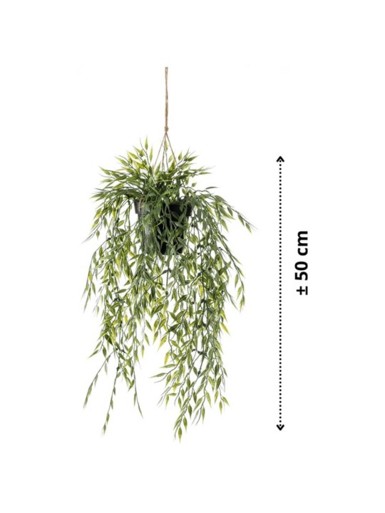 Emerald Umělý bambus závěsný keř v květináči 50 cm