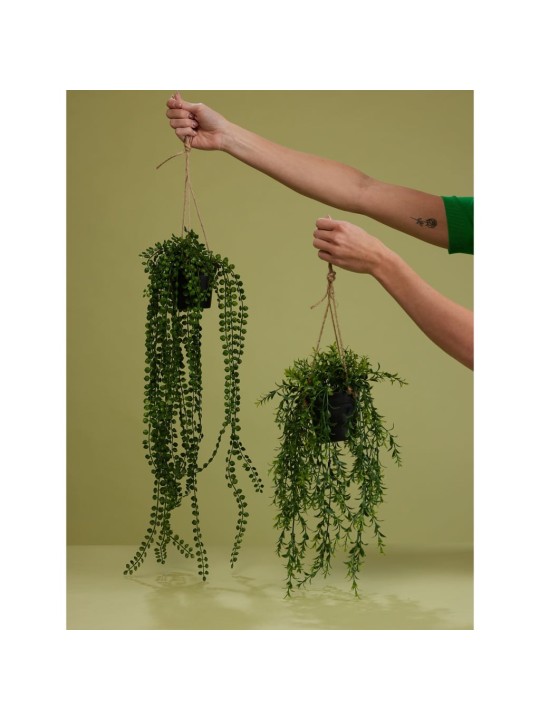 Emerald umělý zimostráz závěsný keř v květináči 50 cm