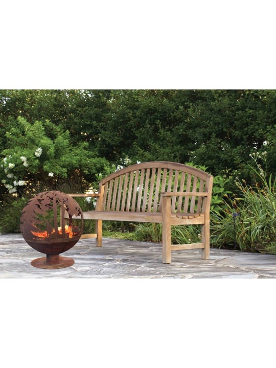 Esschert Design Ohniště vyřezávané laserem 57,5x57,5x66 cm rezavá FF261